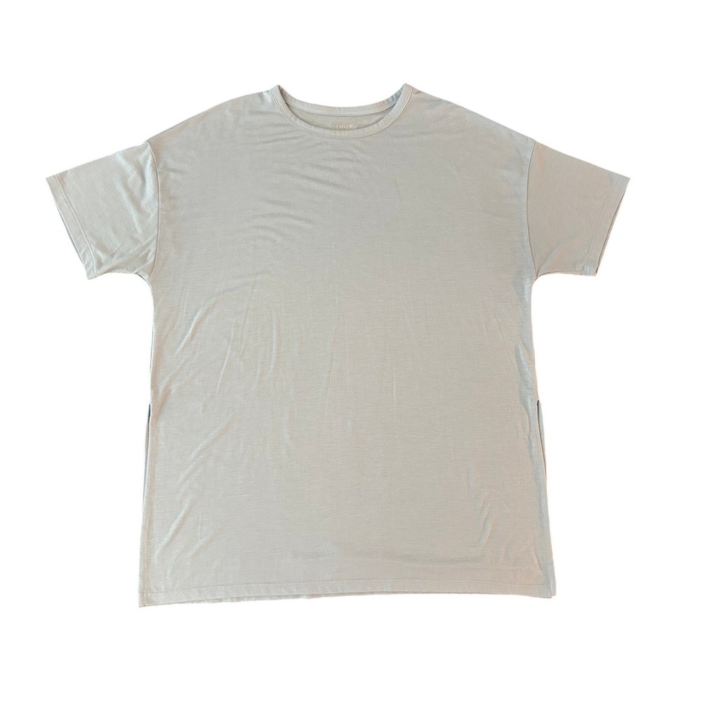 Old Navy Active Go-Dry T-Shirt Small Blue Oversized Side Slit Gym Top (1275)
